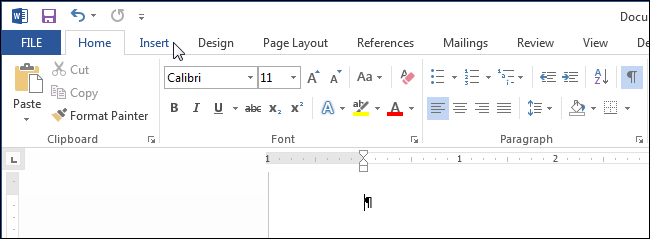 To insert the date and time in the document, create a new one or open an existing Word document and go to the Insert tab